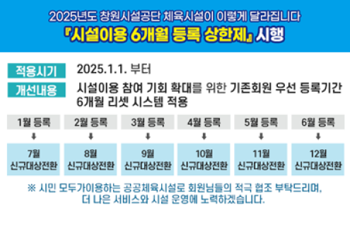 우리누리청소년문화센터 시설이용 6개월 등록 상한제 시행 아래 숨김 텍스트로 제공