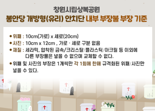 위패,사진 안내 아래 숨김 텍스트로 제공